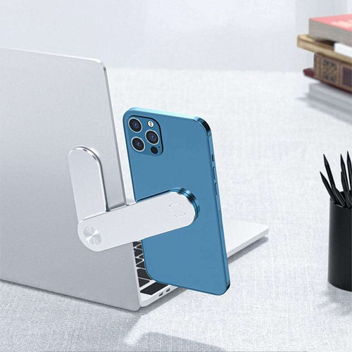 Laptop Phone Holder - Adjustable Laptop Side Mount Clip, Magnetic