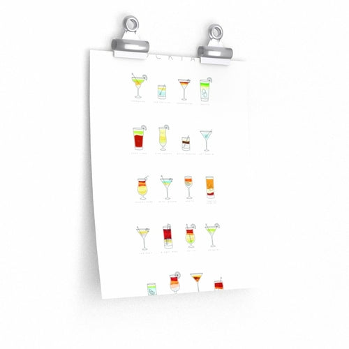 Cocktails Art Poster Decor