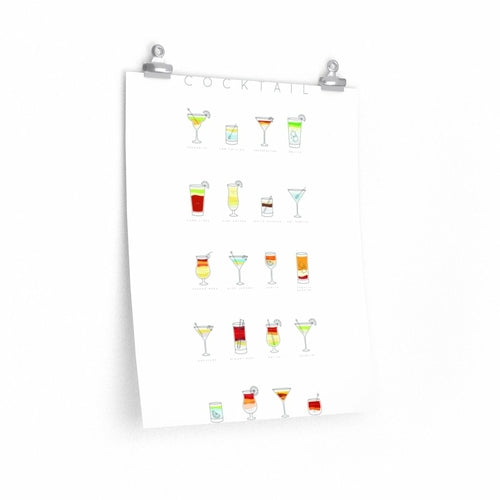 Cocktails Art Poster Decor
